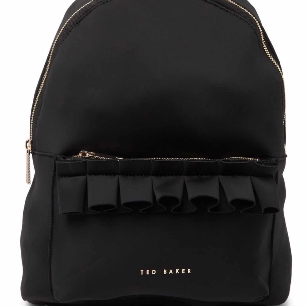 Ted Baker Rresse Black Ruffle Backpack
